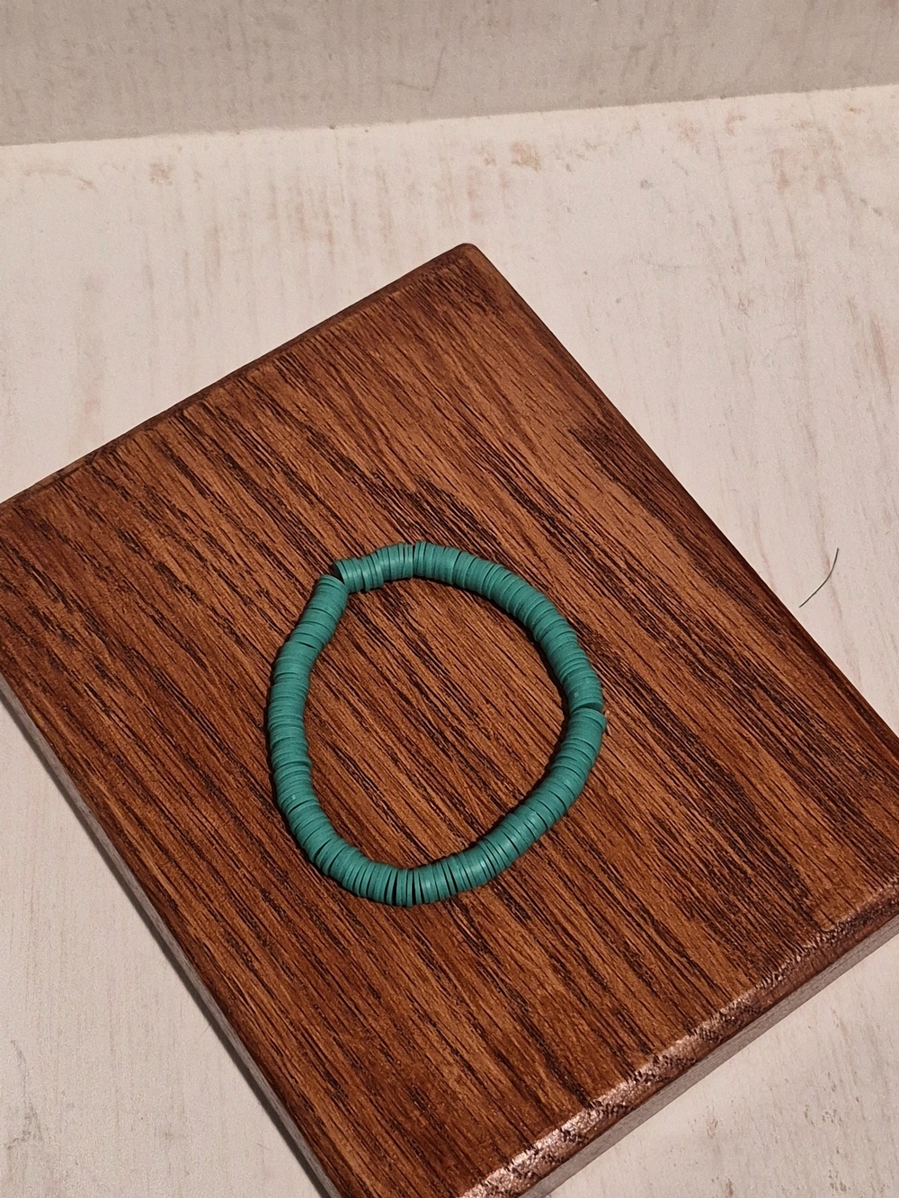 Turquoise Stretch Disc Bead Bracelet for Women